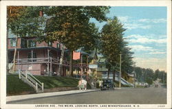 Lakeside Ave., The Weirs, Looking North Postcard