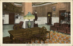 Hotel Miller - Lobby Milwaukee, WI Postcard Postcard Postcard