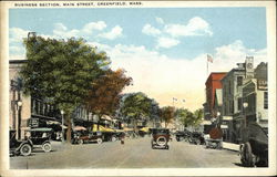 Business Section, Main Street Postcard