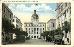 City Hall, Foot of Bull Street Savannah, GA Postcard Postcard Postcard