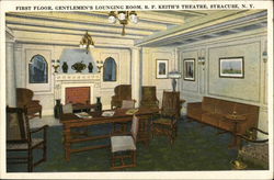 First Floor, Gentlemen's Lounging Room, B.F. Keith's Theatre Syracuse, NY Postcard Postcard Postcard