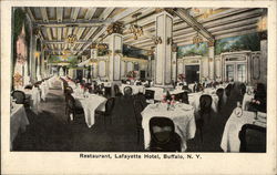 Lafayette Hotel - Restaurant Postcard