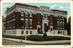 Public Library Brockton, MA Postcard Postcard Postcard