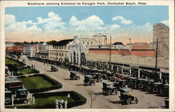 Boulevard and Entrance to Paragon Park Postcard