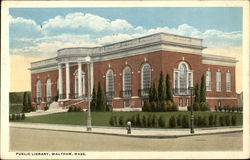 Public Library Waltham, MA Postcard Postcard Postcard