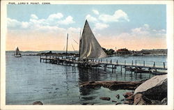 Pier Lords Point, CT Postcard Postcard Postcard