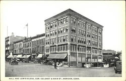 Hall and Lewis Block Meriden, CT Postcard Postcard Postcard