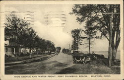 Side Avenue and Water Front, Fort Trumbull Beach Milford, CT Postcard Postcard Postcard