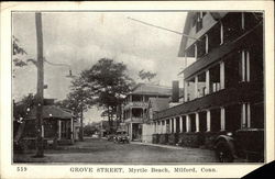 Grove Street, Myrtle Beach Milford, CT Postcard Postcard Postcard