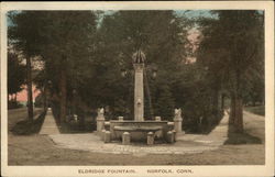 Eldridge Fountain Norfolk, CT Postcard Postcard Postcard