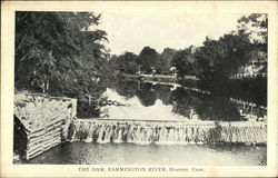 The Dam, Farmington River Riverton, CT Postcard Postcard Postcard