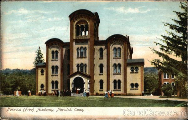 Norwich Free Academy Connecticut Postcard