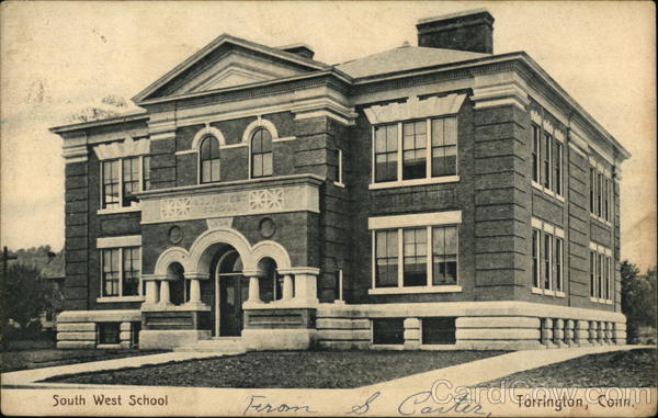 South West School Torrington, CT Postcard