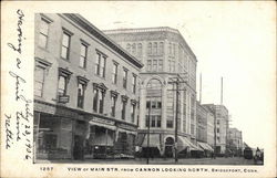 View of Main Street From Cannon Looking North Bridgeport, CT Postcard Postcard Postcard