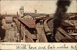 New Railroad Station Postcard