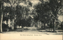 Main Street Looking North Brooklyn, CT Postcard Postcard Postcard