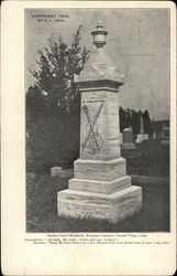 Evergreen Cemetery - Gordon Cady's Monument Postcard