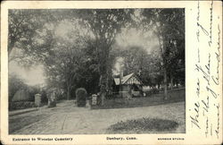 Entrance to Wooster Cemetery Danbury, CT Postcard Postcard Postcard