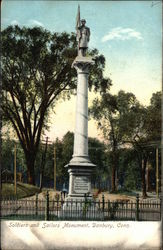 Soldiers and Sailors Monument Danbury, CT Postcard Postcard Postcard