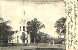 Congregational Church and Village Green Postcard