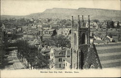 Meriden from City Hall Postcard