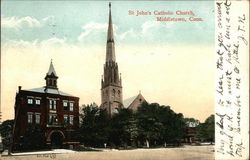 St John's Catholic Church Middletown, CT Postcard Postcard Postcard