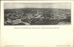 Panoramic View of Naugatuck From Fairview Avenue Postcard