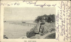 View of Pier, Short Beach Postcard