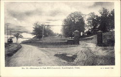 Entrance to Oak Hill Cemetery Southington, CT Postcard Postcard Postcard