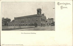 Fire Department Building Postcard