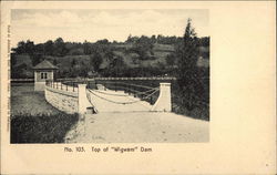 Top of "Wigwam" Dam Waterbury, CT Postcard Postcard Postcard