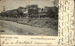 View of Beach Street, Savin Rock Postcard