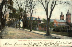 Maple Avenue and St. Mary's Convent Willimantic, CT Postcard Postcard Postcard