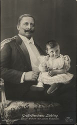 Kaiser Wilhelm with his Grandson Royalty Postcard Postcard Postcard