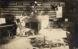 Cabin Interior, Carry Pond Postcard