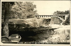 Park Scene - Olmsted Falls, Ohio. Postcard