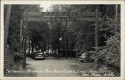 Entrance to Peterson's Park Point Resort - Lake Kabetogama Postcard