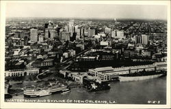 Waterfront and Skyline of New Orleans, La. Louisiana Postcard Postcard Postcard