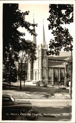 St. Mary's Catholic Church Northampton, MA Postcard Postcard Postcard