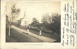 Congregational Church from Library Lawn Postcard