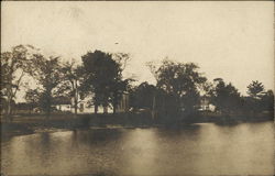 View of a Home on the Shore of a Lake Plainville, MA Postcard Postcard Postcard