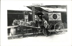 Always Sweet, Man in front of Delivery Wagon Postcard