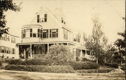 Large Home on Residential Street Postcard