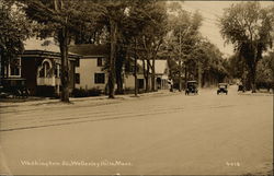 Washington Street Wellesley Hills, MA Postcard Postcard Postcard