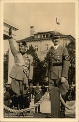 Der Fuhrer und der Duce - Hitler & Mussolini Nazi Germany Postcard Postcard Postcard