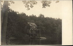 Lakeside Cottage, Lake Populatic Medway, MA Postcard Postcard Postcard