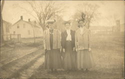 Photo of Three Women Stanfing Outdoors Baltic, CT Postcard Postcard Postcard