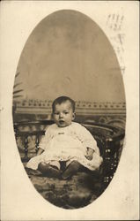 Beautiful Infant in White Dress Postcard