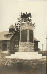 Monument with Eagle on Top Thompson, CT Postcard Postcard Postcard