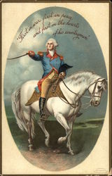 George Washington on Horseback Presidents Postcard Postcard Postcard